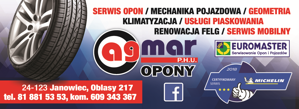 P.H.U. AG-MAR Janowiec Serwis Opon / Mechanika Pojazdowa / Geometria / Klimatyzacja / Serwis Mobilny