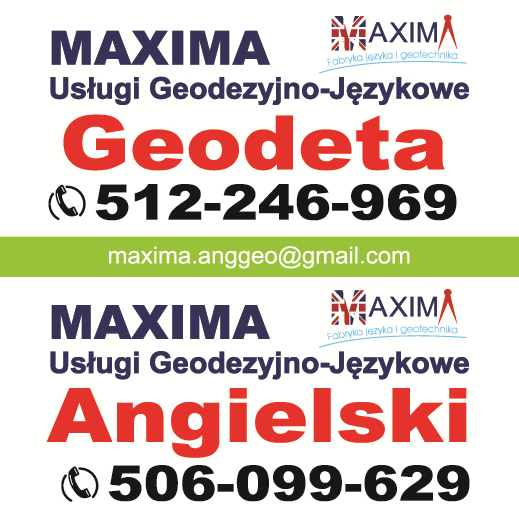 MAXIMA Fabryka Języka i Geotechnika Strzyżowice Usługi Geodezyjno-Językowe