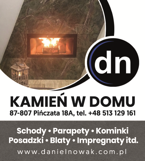 KAMIEŃ W DOMU Daniel Nowak Pińczata Schody / Parapety / Kominki / Posadzki / Blaty / Impregnaty