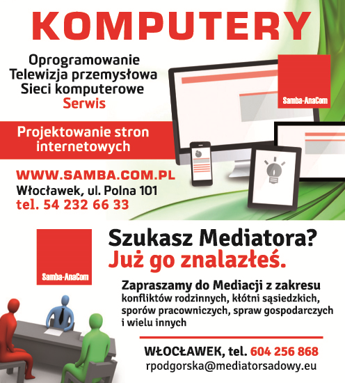 Samba-AnaCom Sp. z o.o. Włocławek Komputery / Oprogramowanie / Serwis / Kancelaria Mediacyjna Na-Tak