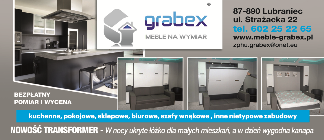 ZPHU GRABEX Lubraniec Meble Na Wymiar / Kuchenne / Pokojowe / Sklepowe / Biurowe / Szafy Wnękowe