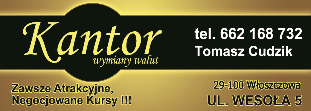 KANTOR WYMIANY WALUT Tomasz Cudzik Włoszczowa