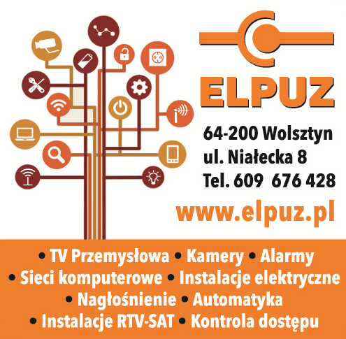 ELPUZ Wolsztyn TV Przemysłowa / Kamery / Alarmy / Sieci Komputerowe / Instalacje Elektryczne