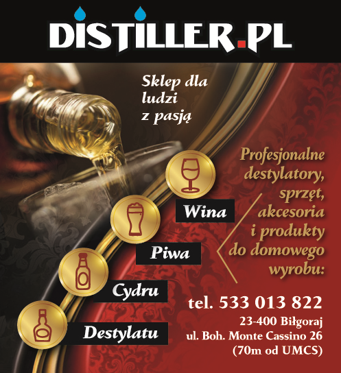DISTILLER.PL Biłgoraj Destylatory/ Sprzęt/ Akcesoria Do Domowego Wyrobu Wina, Piwa, Cydru, Destylatu