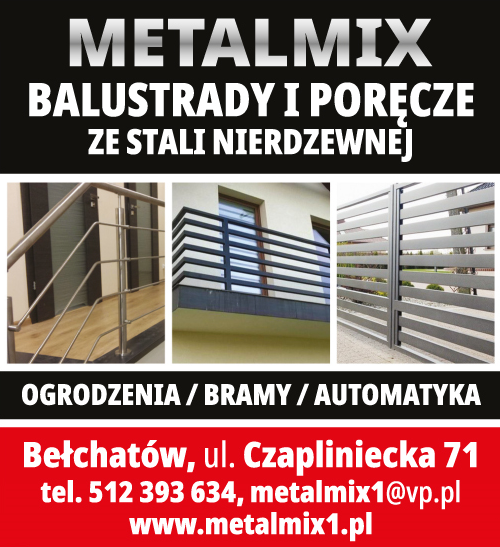 P.P.H.U. METALMIX Bełchatów Balustrady i Poręcze Ze Stali Nierdzewnej/ Ogrodzenia/ Bramy/ Automatyka