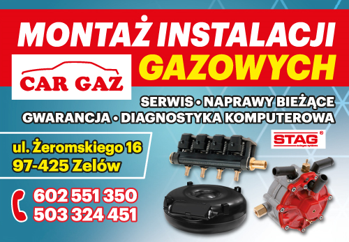 CAR-GAZ Zelów Montaż Instalacji Gazowych / Serwis / Naprawy Bieżące / Diagnostyka Komputerowa