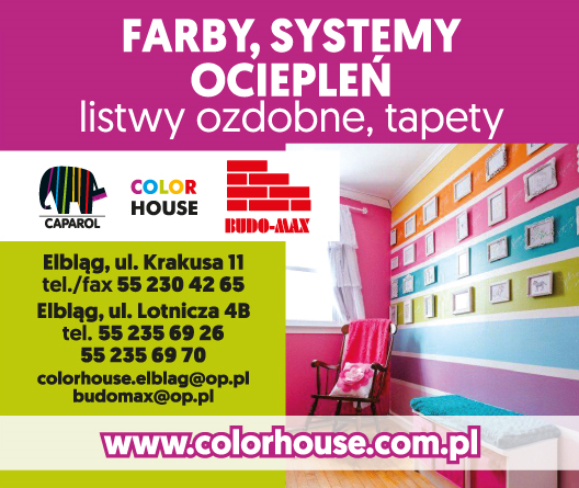 CAPAROL | COLORHOUSE | BUDO-MAX s.c. Elbląg Farby / Systemy Ociepleń / Listwy Ozdobne / Tapety
