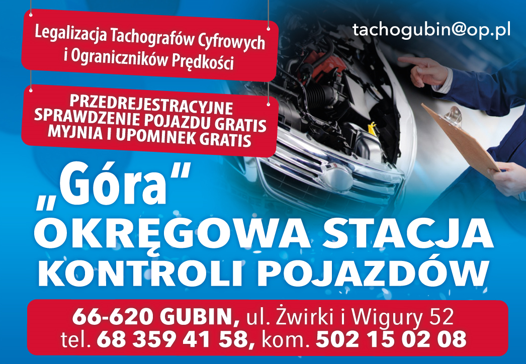 "GÓRA" Okręgowa Stacja Kontroli Pojazdów Gubin Legalizacja Tachografów i Ograniczników Prędkości