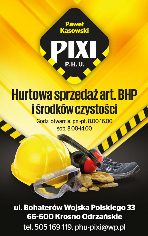 P.H.U. PIXI Paweł Kasowski Krosno Odrzańskie Hurtowa Sprzedaż Art. BHP i Środków Czystości