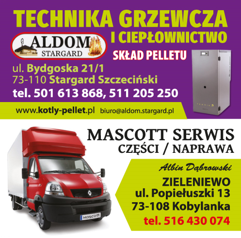 ALDOM STARGARD Technika Grzewcza i Ciepłownictwo | MASCOTT SERWIS Zieleniewo Części / Naprawa