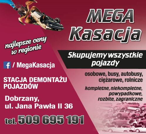 MEGA KASACJA Dobrzany Stacja Demontażu Pojazdów / Skup Wszystkich Pojazdów