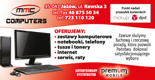 MMC COMPUTERS Jeżów Zestawy Komputerowe / Notebooki, Telefony / Tusze i Tonery / Internet / Serwis