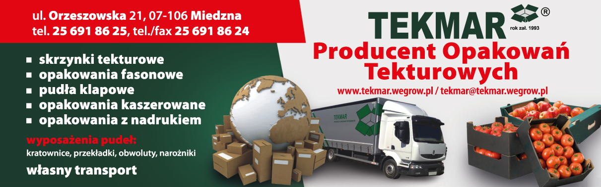 P.P.H.U. TEKMAR Miedzna Skrzynki Tekturowe / Opakowania z Nadrukiem / Pudła Klapowe