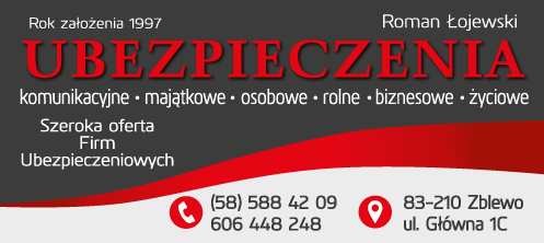 UBEZPIECZENIA Roman Łojewski Zblewo Szeroka Oferta Firm Ubezpieczeniowych