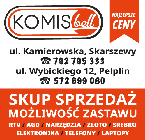 KOMIS BELL Skarszewy Skup / Sprzedaż / Możliwość Zastawu / RTV / AGD / Złoto / Srebro / Elektronika