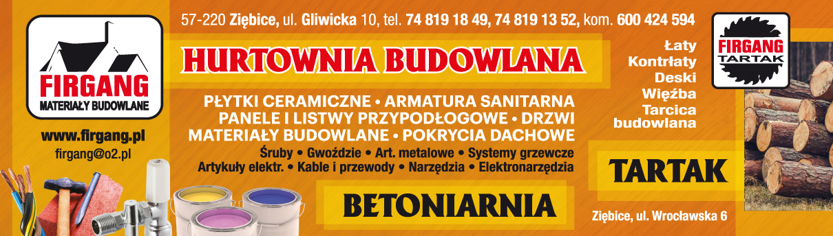 FIRGANG Sp. z o.o. Sp.k. Ziębice Hurtownia Budowlana / Betoniarnia / Tartak