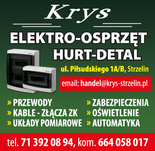 KRYS Osprzęt Elektryczny Strzelin Przewody / Kable- Złącza ZK / Układy Pomiarowe / Zabezpieczenia