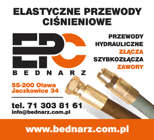 EPC BEDNARZ Jaczkowice Elastyczne Przewody Ciśnieniowe / Przewody Hydrauliczne / Złącza / Zawory