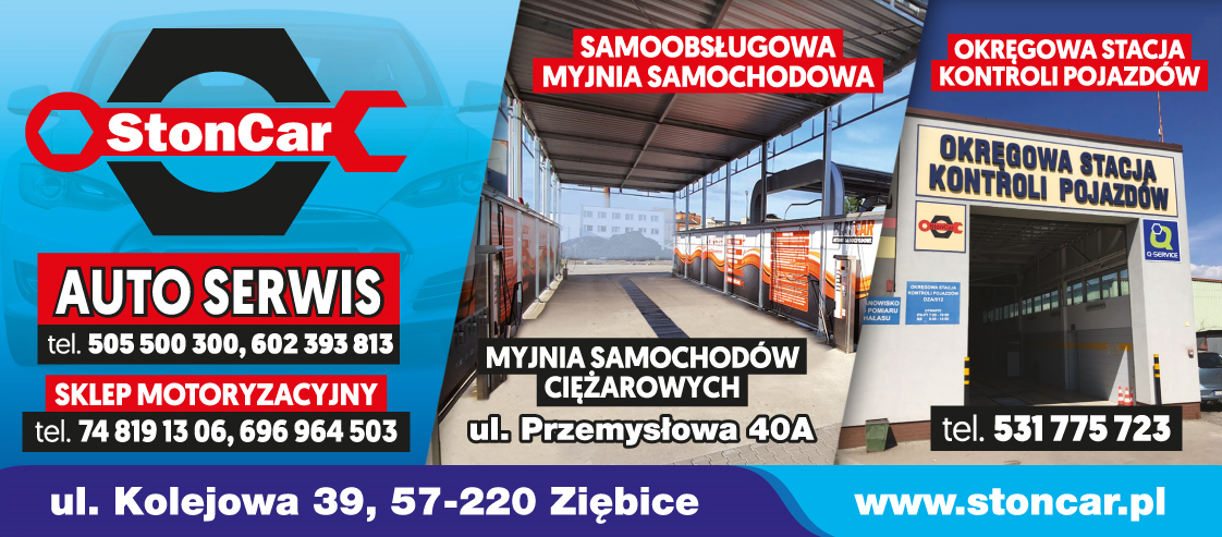 STONCAR s.c. Ziębice Auto Serwis / Sklep Motoryzacyjny / Myjnia / Okręgowa Stacja Kontroli Pojazdów