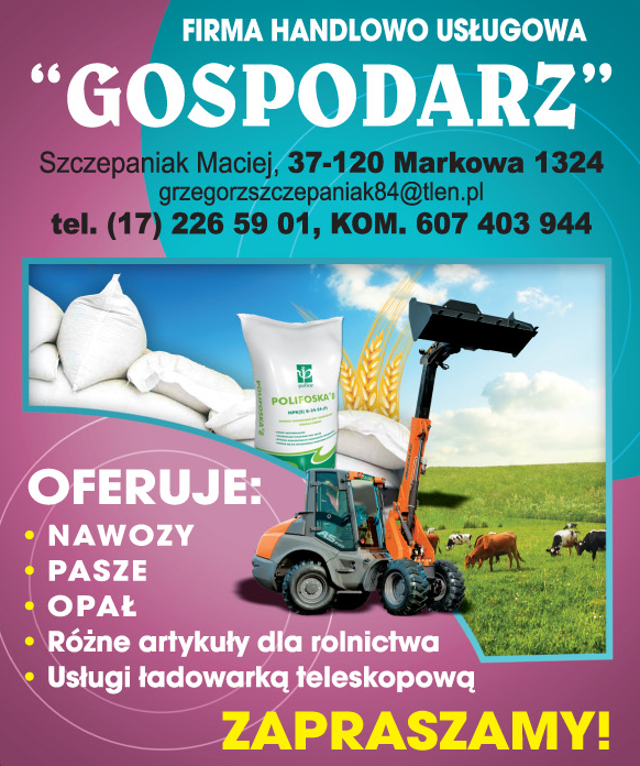 FHU GOSPODARZ Szczepaniak Maciej NAWOZY PASZE OPAŁ Markowa