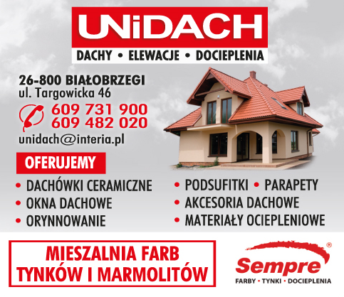 UNIDACH Białobrzegi Dachy / Elewacje / Ocieplenia