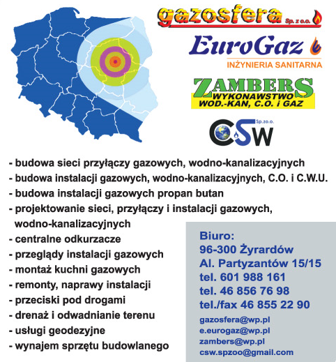 Zambers- Eurogaz- Inżynieria Sanitarna- Gazosfera sp.z o.o Żyrardów 