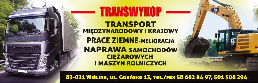 P.U. TRANSWYKOP Wiślina Transport Międzynarodowy i Krajowy / Prace Ziemne