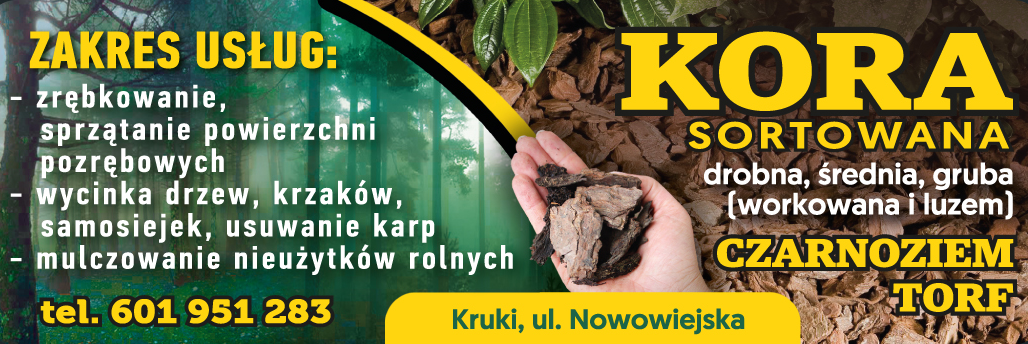 Firma Transportowa, USŁUGI PRODUKCJA HANDEL Jarosław Tocicki Kruki - KORA, CZARNOZIEM, TORF