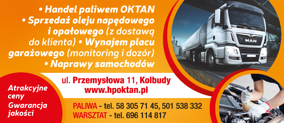 H.P. OKTAN Kolbudy Handel Paliwem Oktan / Sprzedaż Oleju Napędowego i Opałowego / Naprawy Samochodów