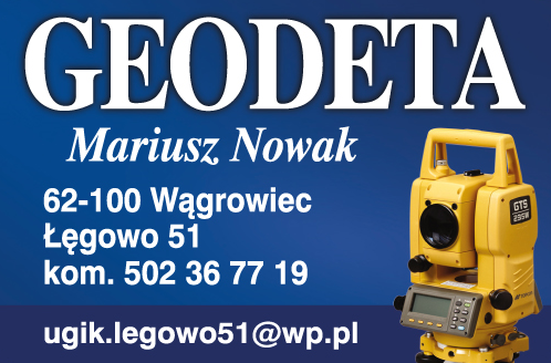 GEODETA Mariusz Nowak Łęgowo Geodezja