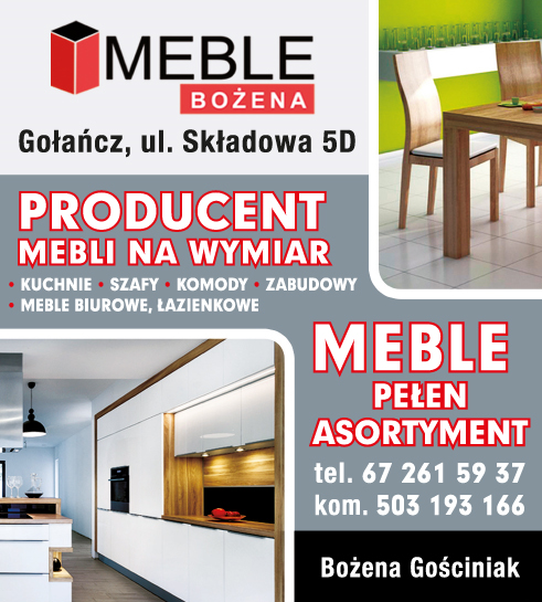 "BOŻENA" SKLEP MEBLOWY Bożena Gościniak Gołańcz Producent Mebli Na Wymiar