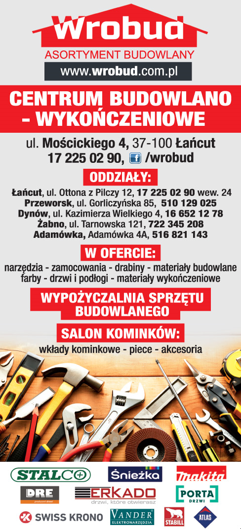 "WROBUD" ASORTYMENT BUDOWLANY CENTRUM BUDOWLANO- WYKOŃCZENIOWE Łańcut