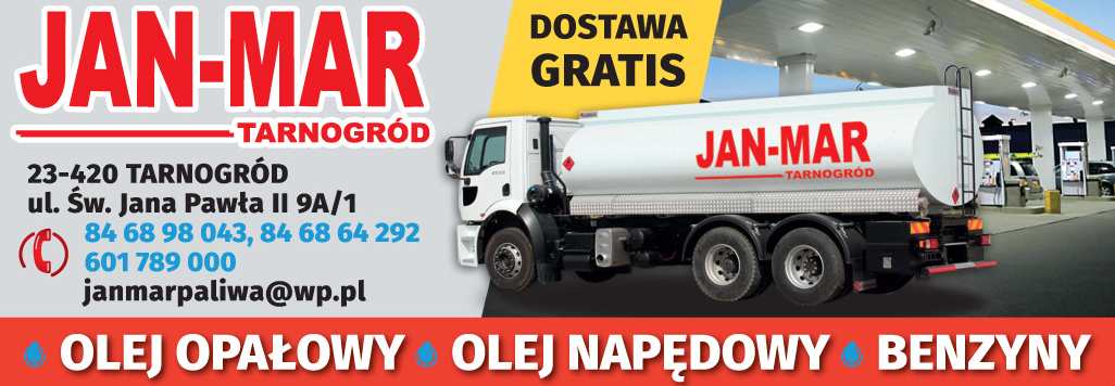 FHU JAN-MAR TARNOGRÓD - OLEJ OPAŁOWY - OLEJ NAPĘDOWY - BENZYNY