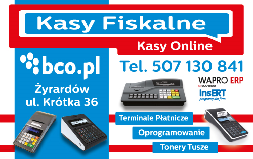 BCO.PL Żyrardów Kasy Fiskalne / Kasy Online / Terminale Płatnicze / Oprogramowanie / Tonery / Tusze