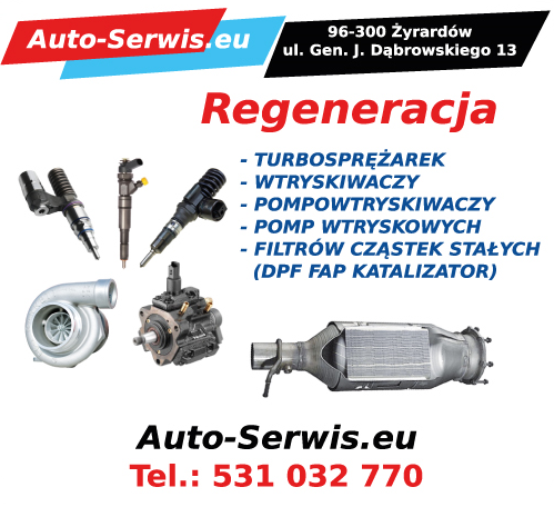 Auto-Serwis.eu Żyrardów Regeneracja Turbosprężarek / Wtryskiwaczy / Filtrów Cząstek Stałych