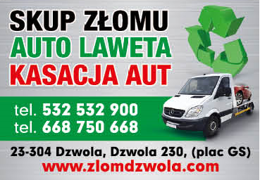 SKUP ZŁOMU Józef Woźnica Dzwola