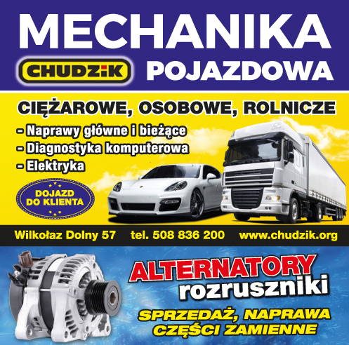 F.H.U. CHUDZIK Wilkołaz Dolny Mechanika Pojazdowa/ Naprawy Główne i Bieżące/ Diagnostyka Komputerowa