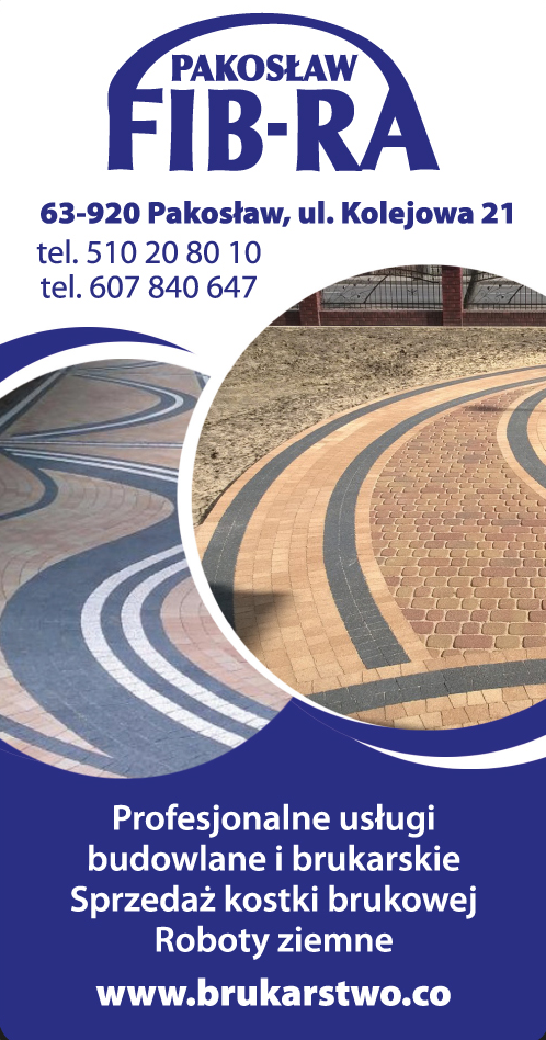 FIB-RA Pakosław- PROFESJONALNE USŁUGI BUDOWLANE I BRUKARSKIE,SPRZEDAŻ KOSTKI BRUKOWEJ,ROBOTY ZIEMNE 