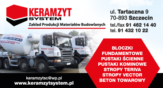 KERAMZYT SYSTEM Szczecin Zakład Produkcji Materiałów Budowlanych Bloczki / Pustaki / Stropy / Beton