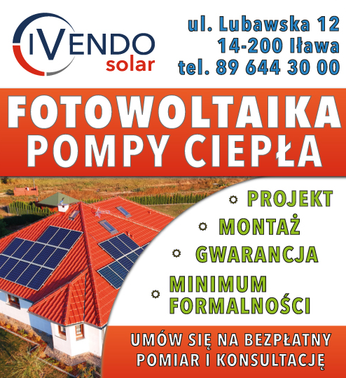 IVENDO SOLAR Iława Fotowoltaika / Pompy Ciepła
