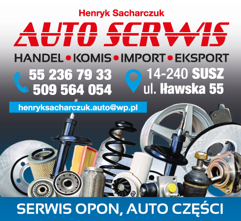 AUTO-SERWIS Henryk Sacharczuk Susz Serwis Opon / Auto Części