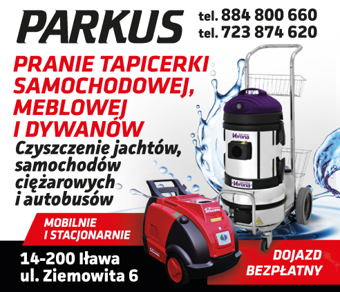 PARKUS Iława Pranie Tapicerki Samochodowej, Meblowej i Dywanów / Czyszczenie Samochodów Ciężarowych