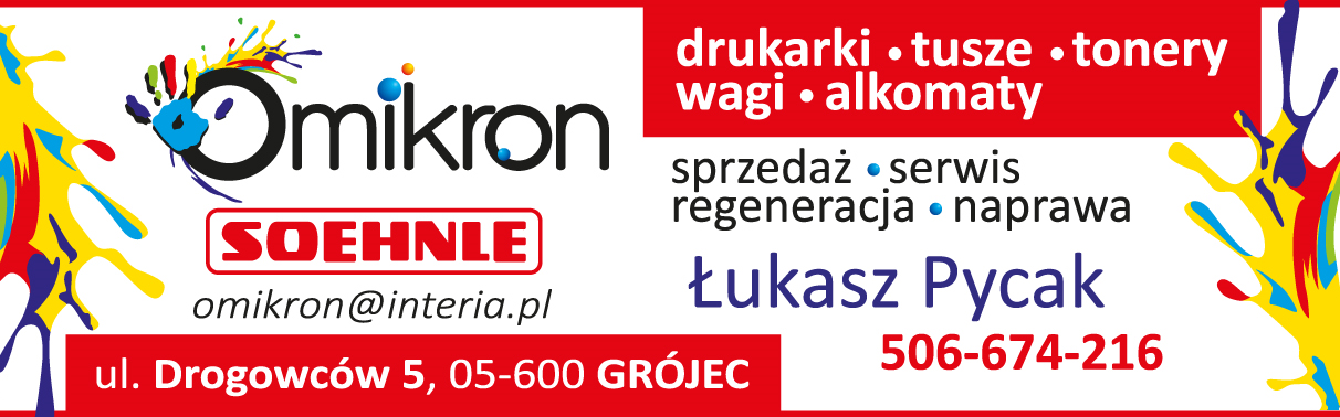 OMIKRON Łukasz Pycak Grójec Drukarki / Tusze / Tonery / Wagi / Alkomaty