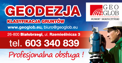 GEO-GLOB Hubert Skrzeczyński Białobrzegi Geodezja / Klasyfikacja Gruntów / Profesjonalna Obsługa