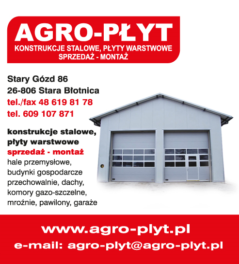 AGRO-PŁYT Stary Gózd Konstrukcje Stalowe / Płyty Warstwowe