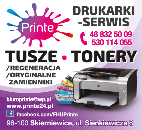 F.H.U. PRINTE Skierniewice Drukarki / Tusze / Tonery
