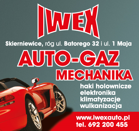 IWEX Skierniewice Auto-Gaz / Mechanika / Haki Holownicze / Elektronika / Klimatyzacje / Wulkanizacja
