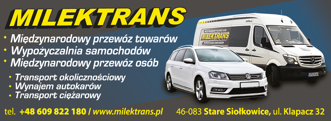 MILEKTRANS Stare Siołkowice Międzynarodowy Przewóz Osób i Towarów / Wypożyczalnia Samochodów