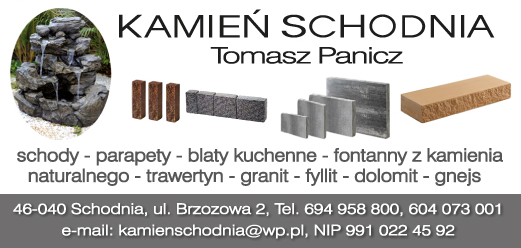 KAMIEŃ SCHODNIA Tomasz Panicz Schody / Parapety / Blaty Kuchenne / Fontanny z Kamienia Naturalnego