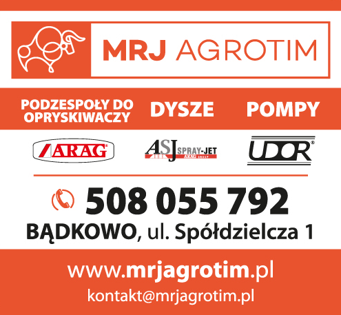 MRJ AGROTIM Bądkowo Podzespoły Do Opryskiwaczy / Dysze / Pompy